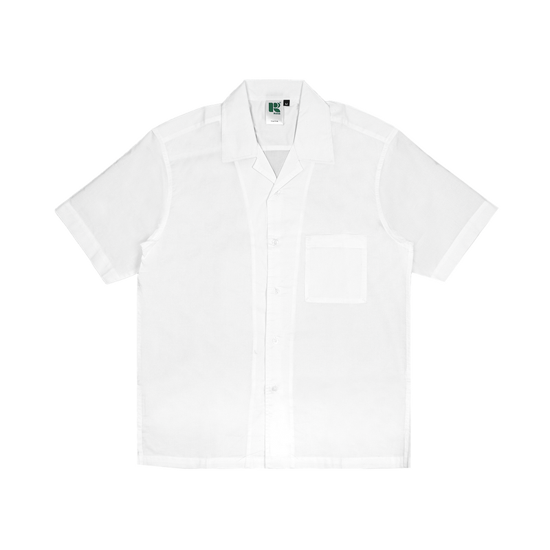 Russ Shirt Kemeja Bowling Tangan Pendek Traff White