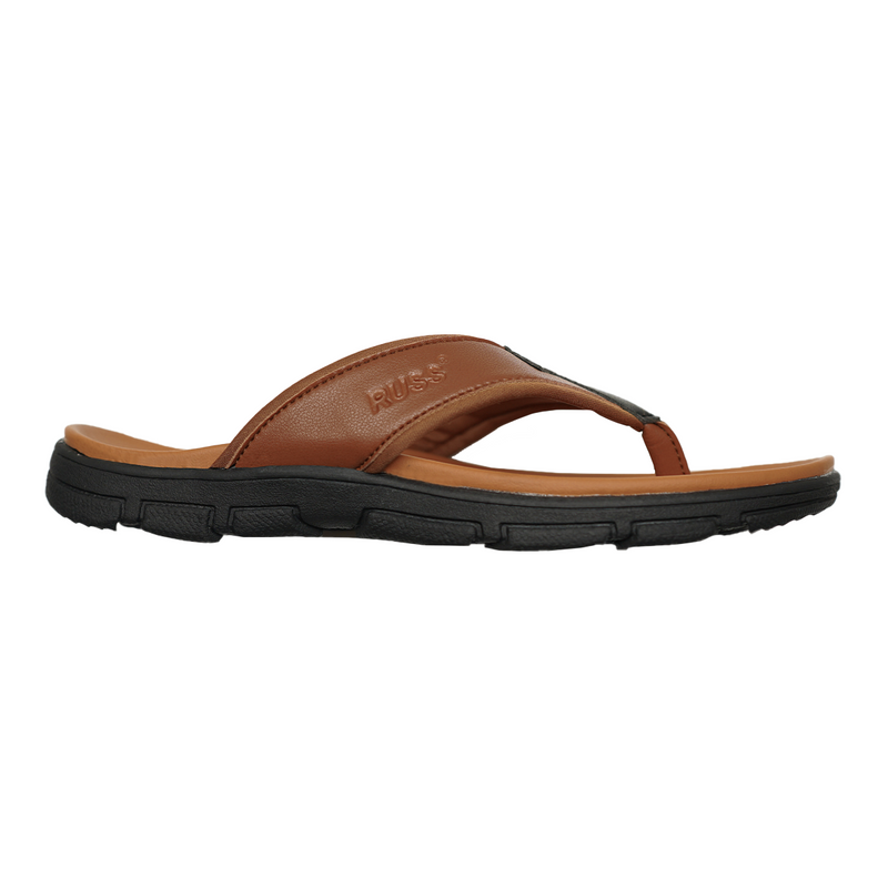 Russ Sandal Jepit Kulit Arus Brown