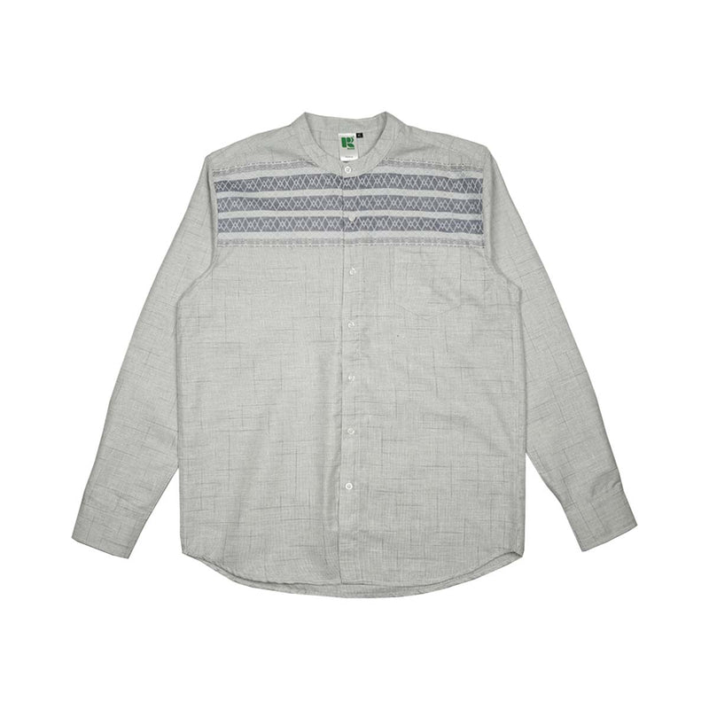 Russ Kemeja Koko Pria Tangan Panjang Hadiy Grey