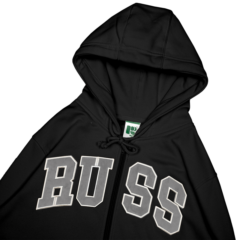 Russ Sweater Hoodie Zipper Mosh Black