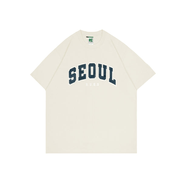 Russ Tshirt Kaos Pria Oversized Heavycotton Block Cream