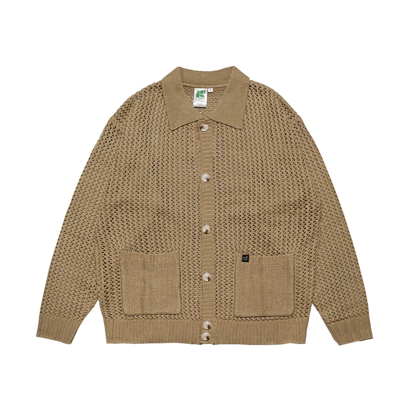 Russ Sweater Cardigan Acrylic Rajut Finest Cream