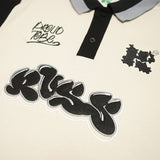 Russ Poloshirt Rugby Tangan Pendek Bubbles Broken White