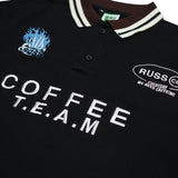 Russ Poloshirt Rugby Tangan Pendek Coffteam Black