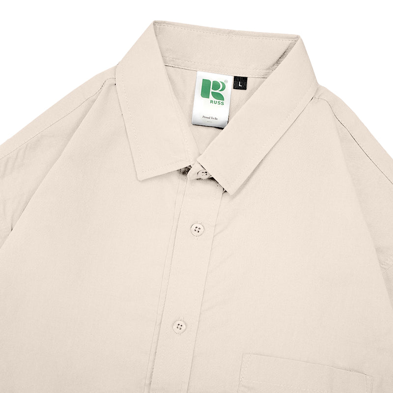 Russ Shirt Kemeja Lengan Panjang Porta  Sage Beidge