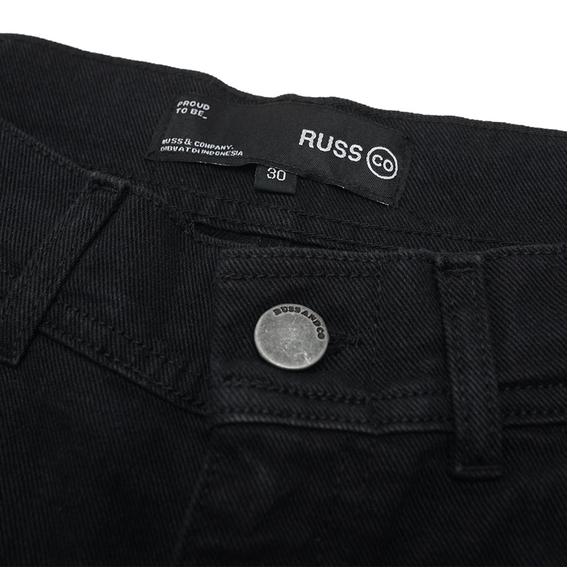 Russ Celana Denim Cargo Workpants Ghotam Black