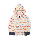Russ Kids x Cars Sweater Hoodie Zipper 01 Cream