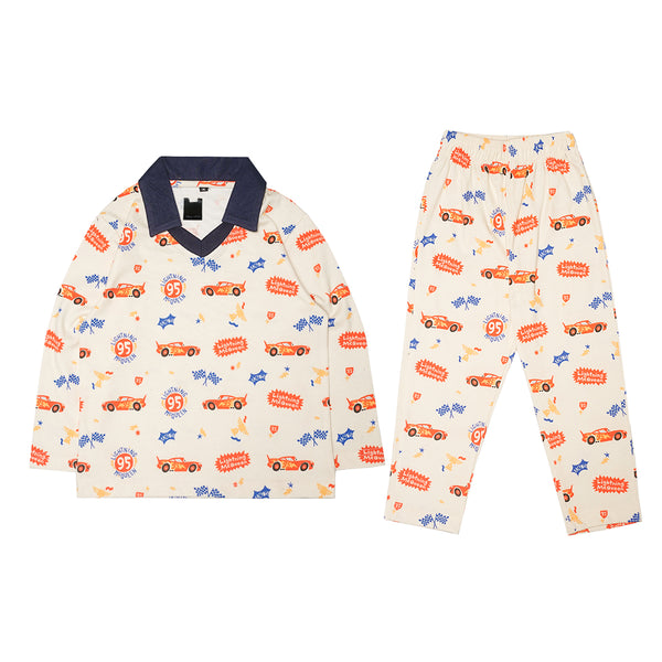 Russ Kids x Cars Pajamas Set 01 Cream