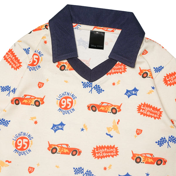 Russ Kids x Cars Pajamas Set 01 Cream