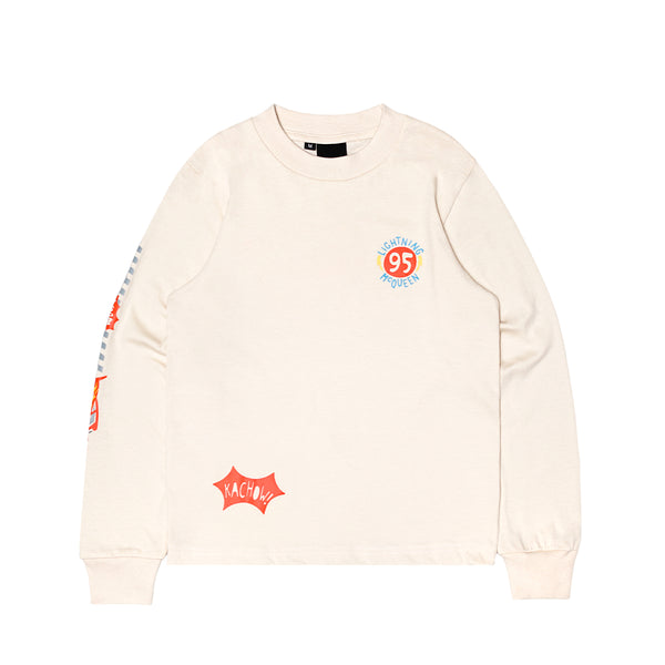 Russ Kids x Cars Tshirt Long Sleeve 01 Broken White
