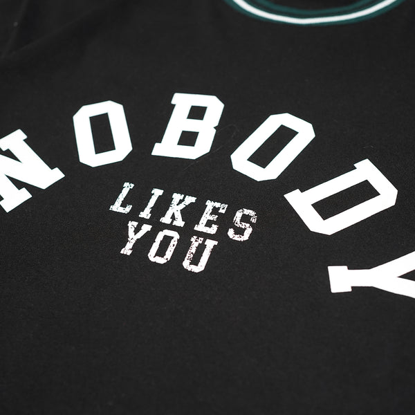 Russ Kaos Pria Tshirt Oversize Ss Nobodylike Black