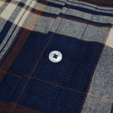 Russ Shirt Kemeja Lengan panjang Flanel Base Navy