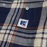 Russ Shirt Kemeja Lengan panjang Flanel Base Navy