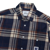 Russ Shirt Kemeja Lengan panjang Flanel Base Navy