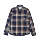 Russ Shirt Kemeja Lengan panjang Flanel Base Navy