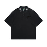 Russ Poloshirt Rugby Tangan Pendek Victor Black