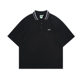 Russ Poloshirt Rugby Tangan Pendek Victor Black