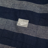 Russ Shirt Kemeja Lengan Pendek Linen Motif Bigtrack Navy