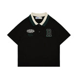 Russ Kids Poloshirt Rugby Tangan Pendek Gainner Black