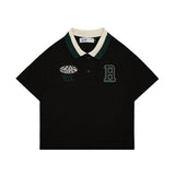 Russ Kids Poloshirt Rugby Tangan Pendek Gainner Black