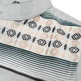 Alsukh Koko Motif Shirt Short Sleeve Light Grey