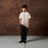 Alasha Koko Motif Shirt Short Sleeve Cream