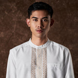 Alhi Koko Motif Shirt Long Sleeve White