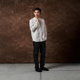 Alkarz Koko Motif Shirt Long Sleeve Brown