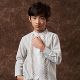 Alkarz Koko Motif Shirt Long Sleeve Brown