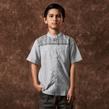 Russ Shirt Koko Tangan Pendek Banu Grey