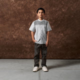 Yashfi Koko Motif Shirt Short Sleeve Grey