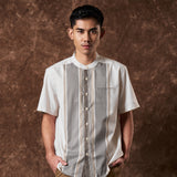 Yalwi Koko Motif Shirt Short Sleeve Cream