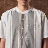 Yalwi Koko Motif Shirt Short Sleeve Cream