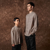 Tajh Koko Shirt Long Sleeve Coklat Mahogani