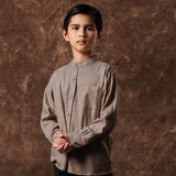 Tajh Koko Shirt Long Sleeve Coklat Mahogani