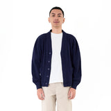 Russ Sweater Cardigan Knitting Rajut Tweed Navy Blue