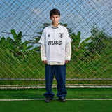 Russ Tshirt Kaos Pria Oversize Japan Football White