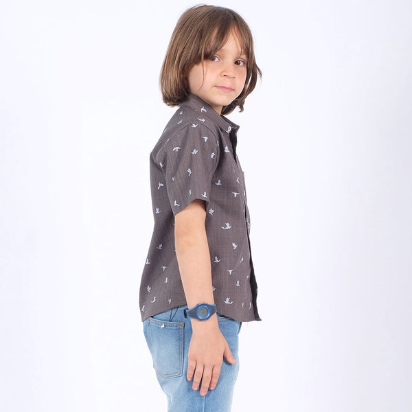 Russ Kids Shirt Kemeja Anak Tangan Pendek Swans Dark Grey