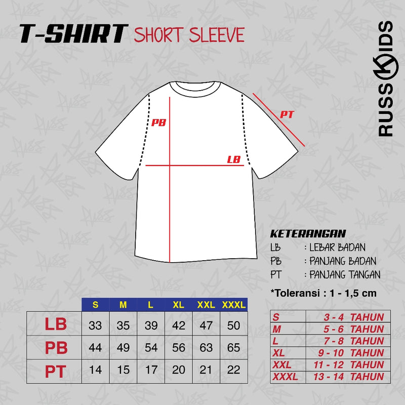 Russ Kaos Poloshirt Anak Tangan Pendek Freed Black