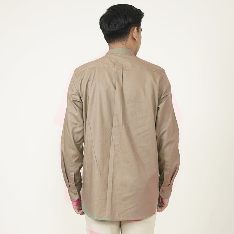 Russ Kemeja Koko Qurta Pria Tangan Panjang Alta Khaki