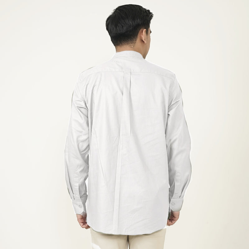 Russ Kemeja Koko Qurta Pria Tangan Panjang Alta White