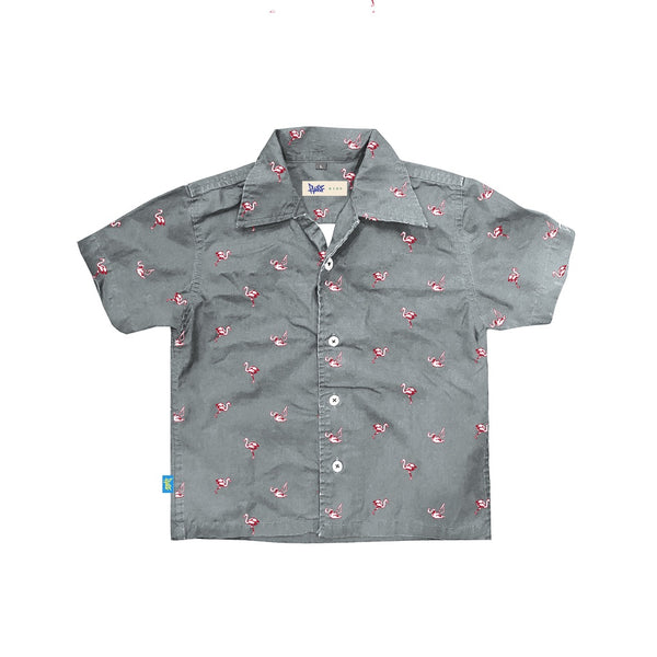 Russ Kids Shirt Kemeja Anak Tangan Pendek Flums Grey