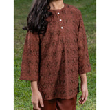 Russ X Nomitees Koko Short Sleeve Zhur Mahogany