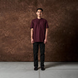 Russ Kemeja Koko Pria Tangan Pendek Qurth Maroon