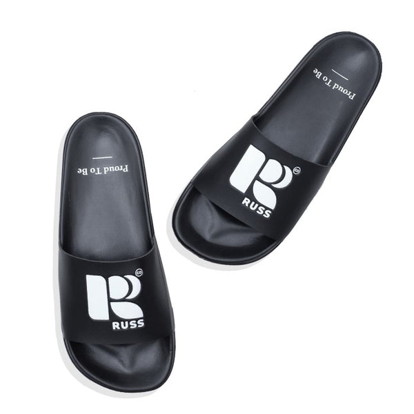 Slopy Logo Black Sandal