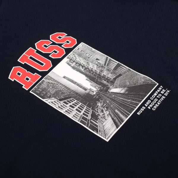 Kaos Pria City Quite Navy T-Shirt Pria