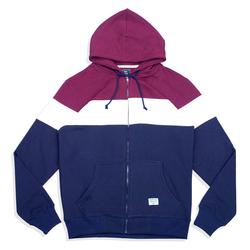Russ Sweater Hoodie Zipper 3 Col Zip Combo