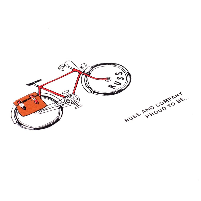 Russ Tshirt Kaos Pria Bicycling White