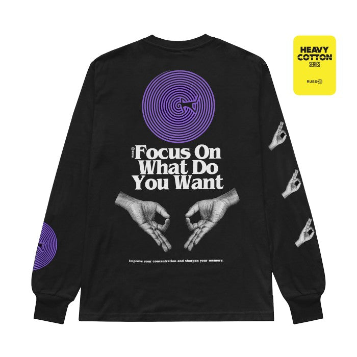 Russ Tshirt Long Sleeve Focus Black