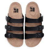 Russ Sandal Three Pee Black